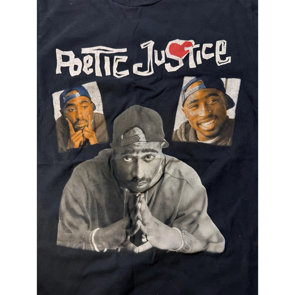 Chemistry Tupac Shakur Poetic Justice Graphic Tee Black Mens Small S Movie Shirt